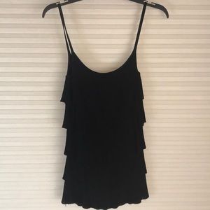 Banana Republic tiered top spaghetti strap black